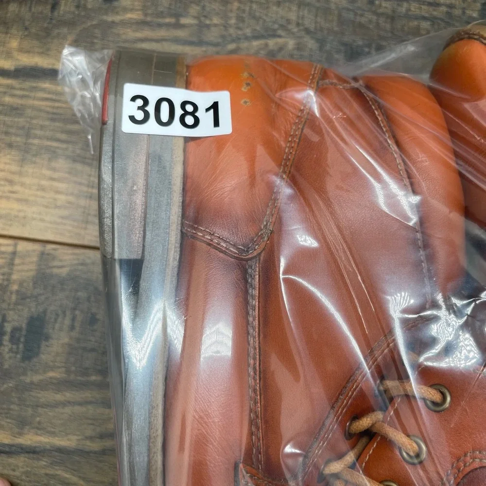 Azkbird Mens Brown Zip Lace up‎ Leather Ankle boots Oxfords Size 12